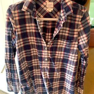 J.crew plaid tunic shirt